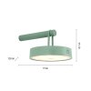 ARMA Suspension Luminaires Leuchten Direkt LED Vert, 1 lumière