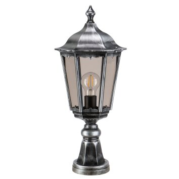 Arrach Lampadaire Luminaires LCD Noir, Argenté, 1 lumière