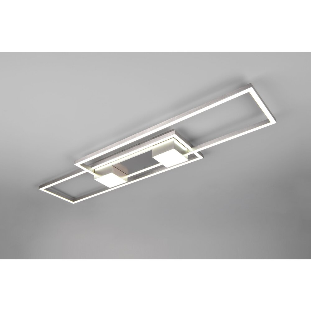 ALBANY Plafonnier Luminaires Trio LED Nickel mat, 1 lumière, Télécommandes
