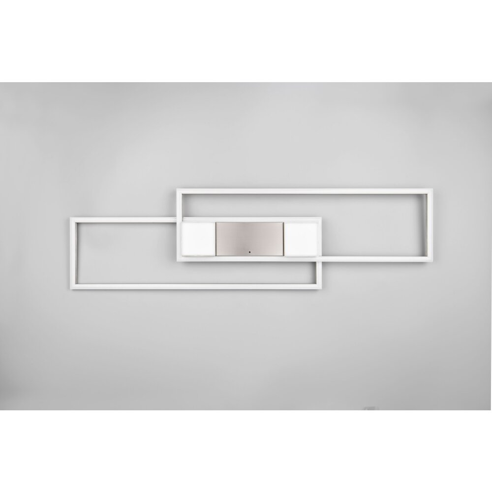 ALBANY Plafonnier Luminaires Trio LED Nickel mat, 1 lumière, Télécommandes