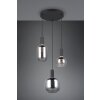 Diva Suspension Luminaires Trio Noir, 3 lumières