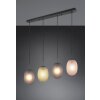 Facette Suspension Luminaires Trio Noir, 4 lumières