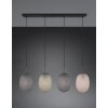 Facette Suspension Luminaires Trio Noir, 4 lumières