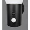 Gorda Applique murale Luminaires Reality LED Noir, 1 lumière, Détecteur de mouvement