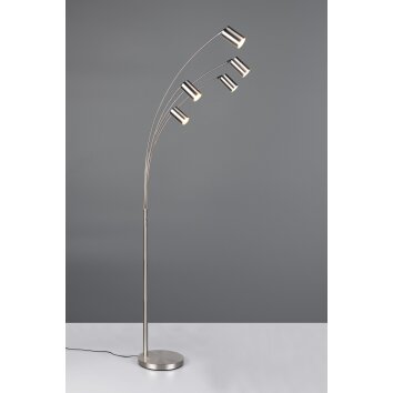 Marley Lampadaire Luminaires Trio Nickel mat, 5 lumières