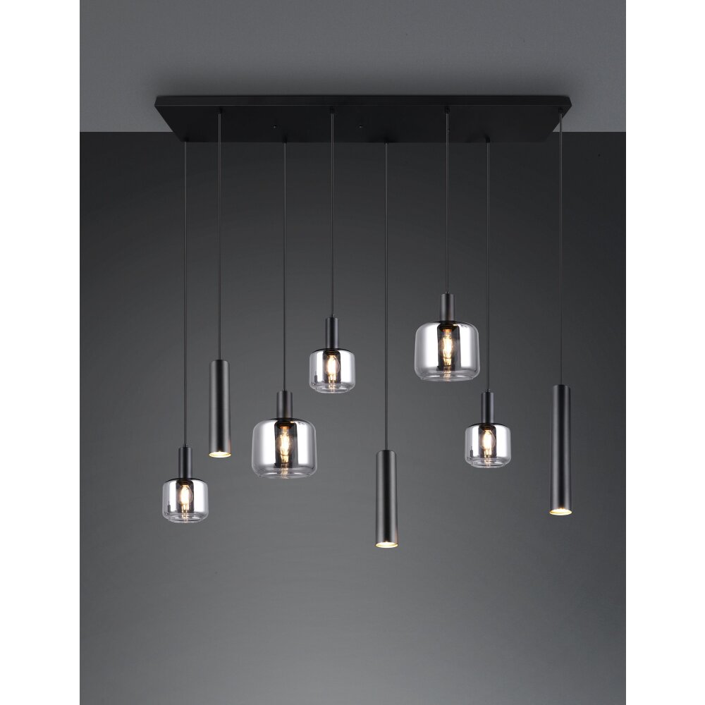 Mataro Luminaires Trio Noir, 8 lumières