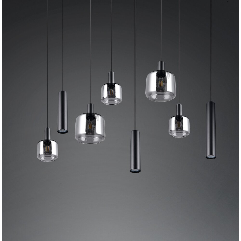 Mataro Luminaires Trio Noir, 8 lumières