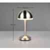 Mendorez Lampe à poser Luminaires Reality LED Nickel mat, 1 lumière