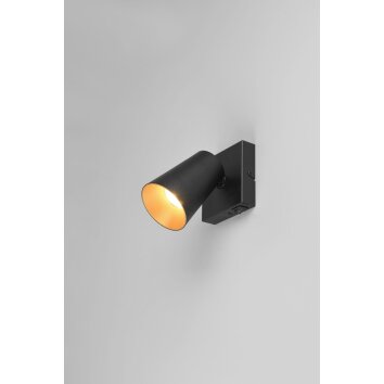 Sharp Spot de plafond Luminaires Trio Noir, 1 lumière