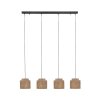 SMILLA Suspension Luminaires Trio Noir, 4 lumières