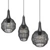 SORAYA Suspension Luminaires Trio Noir, 3 lumières