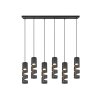 Stream Suspension Luminaires Trio Noir, 6 lumières