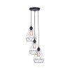 Suspension Leuchten-Direkt SKELETTON Noir, 3 lumières