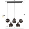 Jamprestes Suspension Brun, Noir, 5 lumières