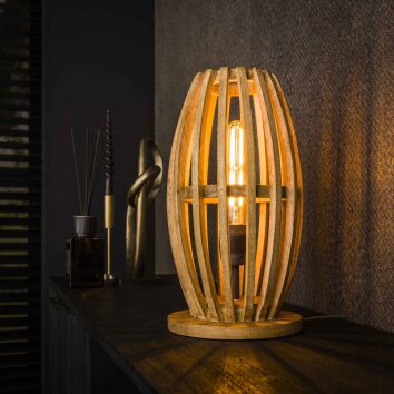 Laceiras Lampe à poser Écru, 1 lumière