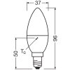 Luminaires Osram E14 4.9 Watt blanc chaud 470 Lumen