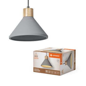 DECOR Applique murale / Plafonnier Luminaires Ledvance Gris, Couleur bois, 1 lumière