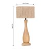 TOBA Lampe à poser Luminaires Trio Bois clair, 1 lumière