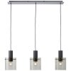 Riffelini Suspension Luminaires Brilliant Noir, 3 lumières