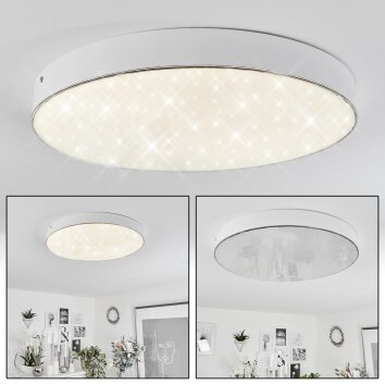 Plafonnier  Mentque LED Blanc, 1 lumière