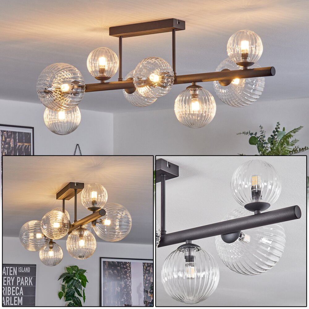 Chehalis Plafonnier, Boule lumineuse Clair, 8 lumières main product photo