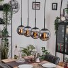 Gastor Suspension, Boule lumineuse, Suspension Chrome, Fumé, 4 lumières