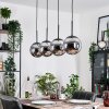 Gastor Suspension, Boule lumineuse, Suspension Chrome, Fumé, 4 lumières