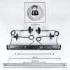 Gastor Suspension, Boule lumineuse, Suspension Chrome, Fumé, 4 lumières