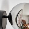 Koyoto Boule lumineuse, Applique murale, Spot mural Chrome, Fumé, 1 lumière