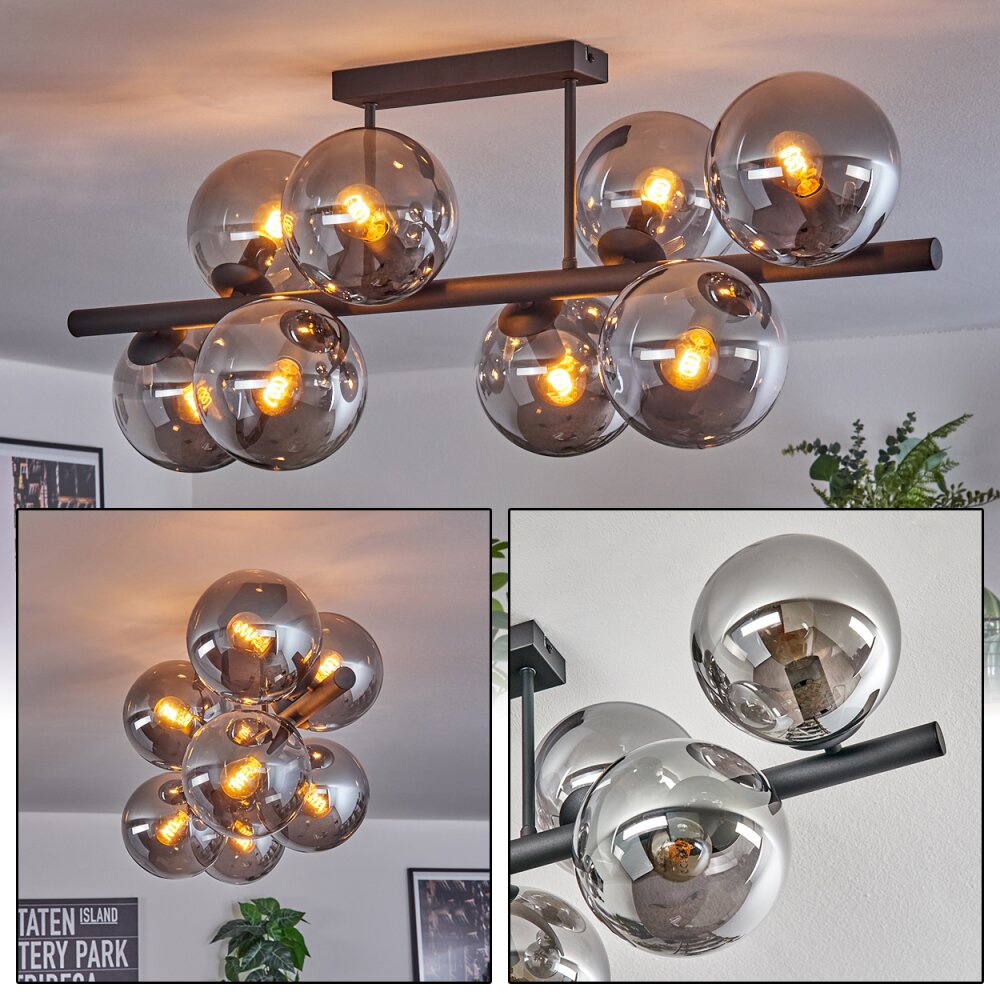 Gastor Plafonnier, Boule lumineuse Fumé, 8 lumières main product photo