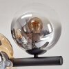 Gastor Plafonnier, Boule lumineuse Ambre, Clair, Fumé, 8 lumières