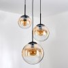 Gastor Suspension, Boule lumineuse, Suspension 30 cm Ambre, Clair, 3 lumières