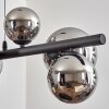 Chehalis Suspension, Boule lumineuse, Suspension Chrome, Fumé, 8 lumières