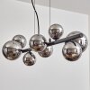 Chehalis Suspension, Boule lumineuse, Suspension Chrome, Fumé, 8 lumières