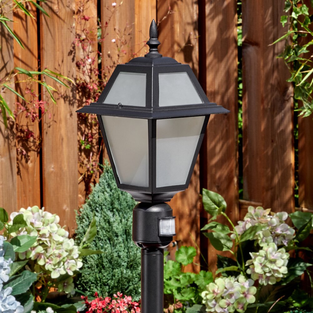 Fornelos Luminaire extérieur, Eclairage de chemin Noir, 1 lumière, Détecteur de mouvement