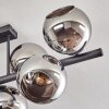 Gastor Plafonnier, Boule lumineuse Chrome, Fumé, 8 lumières