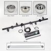 Chehalis Suspension, Boule lumineuse, Suspension Chrome, Clair, Fumé, 8 lumières