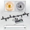 Gastor Suspension, Boule lumineuse, Suspension Ambre, Fumé, 10 lumières