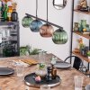 Koyoto Suspension, Boule lumineuse, Suspension Bleu, Vert, Cuivré, 4 lumières