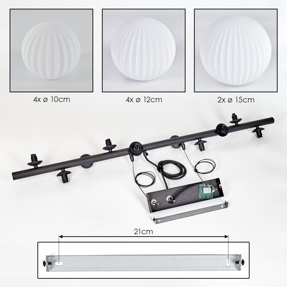 Chehalis Suspension, Boule lumineuse, Suspension Blanc, 10 lumières