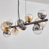 Chehalis Suspension, Boule lumineuse, Suspension Ambre, Clair, Fumé, 10 lumières