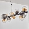 Chehalis Suspension, Boule lumineuse, Suspension Ambre, Clair, Fumé, 10 lumières