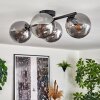 Gastor Plafonnier, Boule lumineuse Chrome, Fumé, 4 lumières