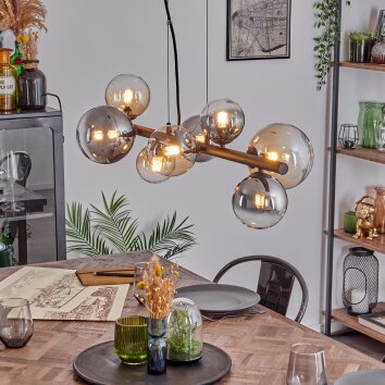 Chehalis Suspension, Boule lumineuse, Suspension Ambre, Clair, Fumé, 8 lumières Chehalis Suspension, Boule lumineuse, Suspension Ambre, Clair, Fumé, 8 lumières