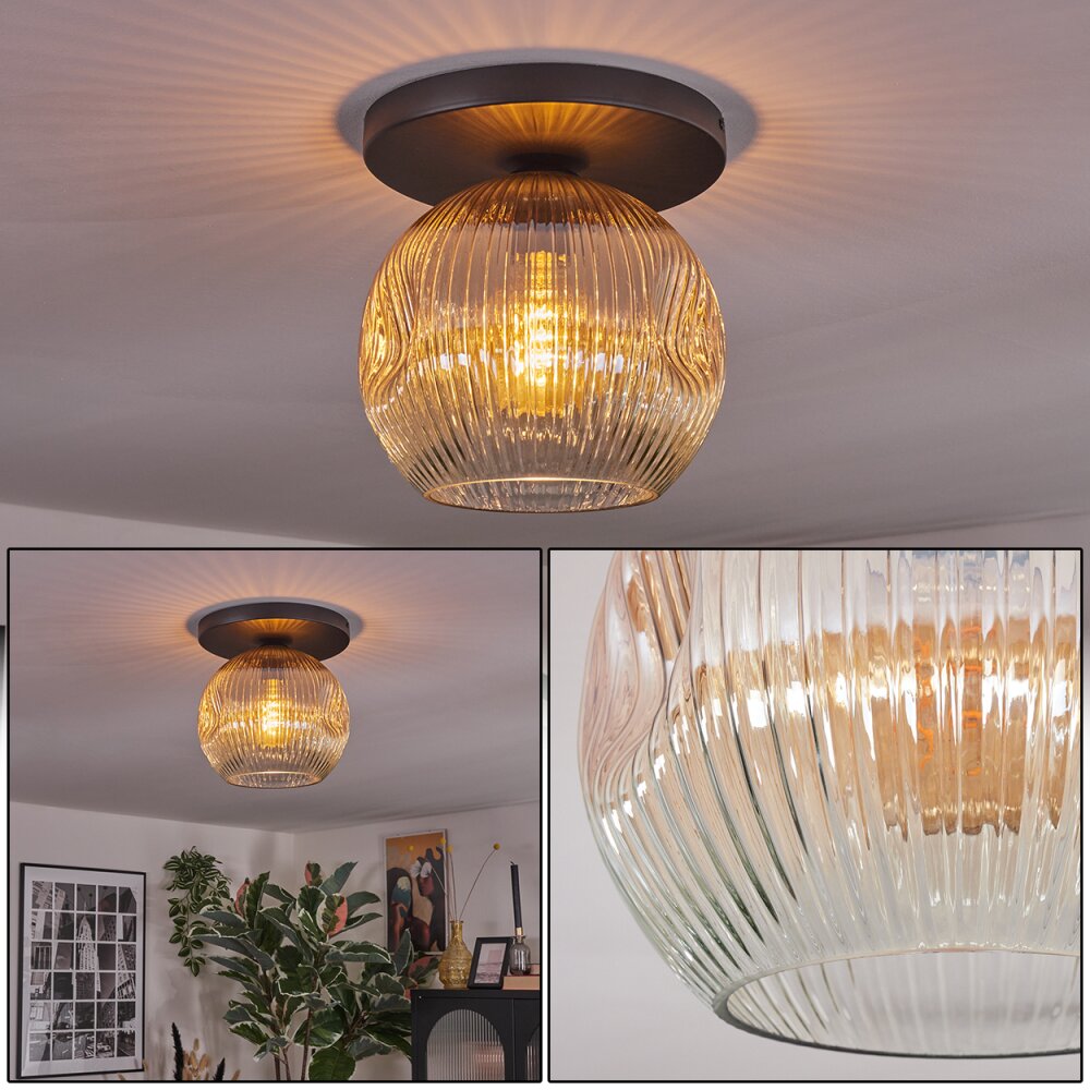 Ripoll Plafonnier, Boule lumineuse Ambre, Clair, 1 lumière main product photo