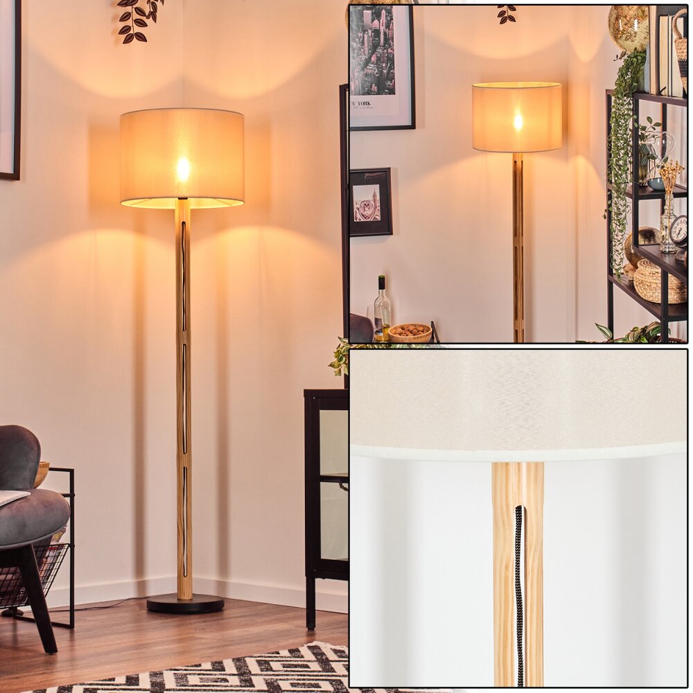 Bassagoda Lampadaire Écru, Noir, 1 lumière main product photo