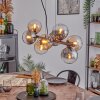 Gastor Suspension, Boule lumineuse, Suspension Ambre, Clair, Fumé, 8 lumières