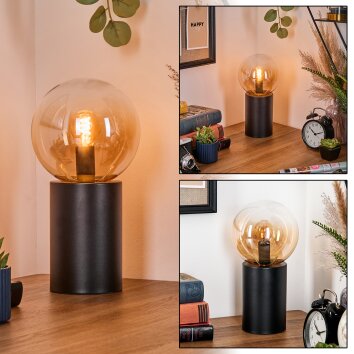 Gastor Boule lumineuse, Lampe de bureau, Lampe à poser Ambre, Clair, 1 lumière