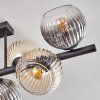 Koyoto Plafonnier, Boule lumineuse Ambre, Clair, Fumé, 8 lumières