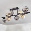 Koyoto Plafonnier, Boule lumineuse Ambre, Clair, Fumé, 8 lumières